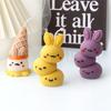 Stapeln Eisform Kaninchen Kerze Silikonformen Cartoon Hase Harzformen Käsekuchenform Gipsherstellungswerkzeug Ostergeschenke