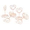 20Pcs Table Number Holder Heart Shaped Stable Sturdy Metal Widely Used Place Card Holder for Home School