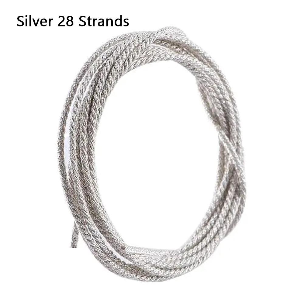 1Pcs 1 Meter Speaker Lead Wire 8/12/16/24/28/32 Strands Repair Braided Copper Wire Copper Speaker Cable for 4-18 Inch Speakers