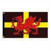 1pc Black Wales Flags Welsh Dragon 3x5ft(90x150cm) Eyelets and Single stitchesOutdoor Decor, Yard Decor, Garden Decor
