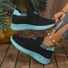 Fashion Breathable Knit Casual Sneakers for Women 2025 Comfortable Slip On Sports Shoes Woman Spring Autumn Mix Color Non Slip Sneakers