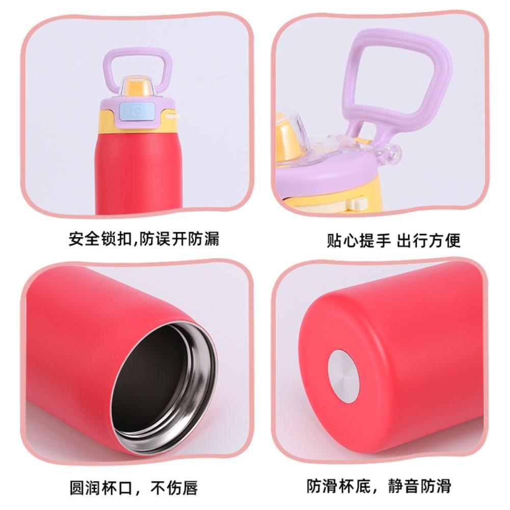 22oz 304 Stainless Steel Vacuum Thermos Bottle Dual Drinking Portable Handle Water Bottle Travel Car Sports Tumbler
