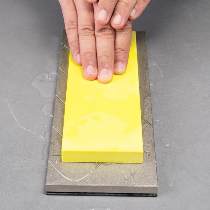 SHARPAL 145H Diamond Wrapping Plate, 10.1 X 25.4cm, for Whetstone Flattening, 220 Grit, Silver, 10 X 4 Inch
