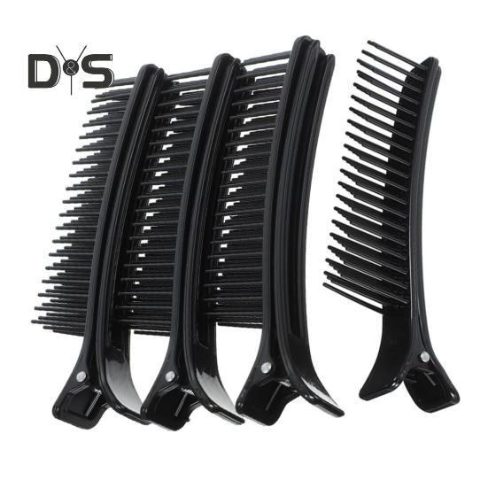 

4 шт. зажимы для волос, салонная укладка, расчески для пробора, зажимы, инструменты для укладки волос, аксессуары для волос чёрный