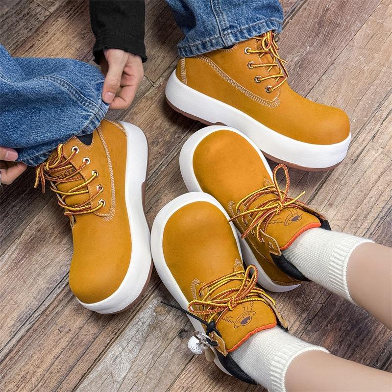 3588Q version of rhubarb boots for men and women couples niche autumn and winter platform tooling boots Martin boots big head shoes
