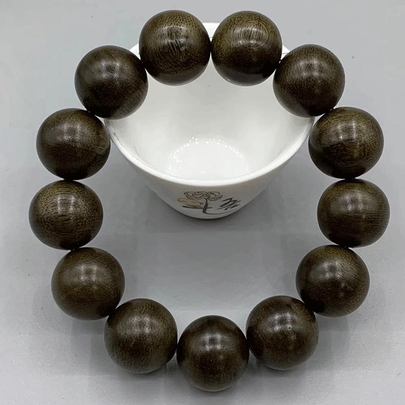 

Коллекционный браслет из молитвенных бусин из брунейского шелковистого агарового дерева 18mm