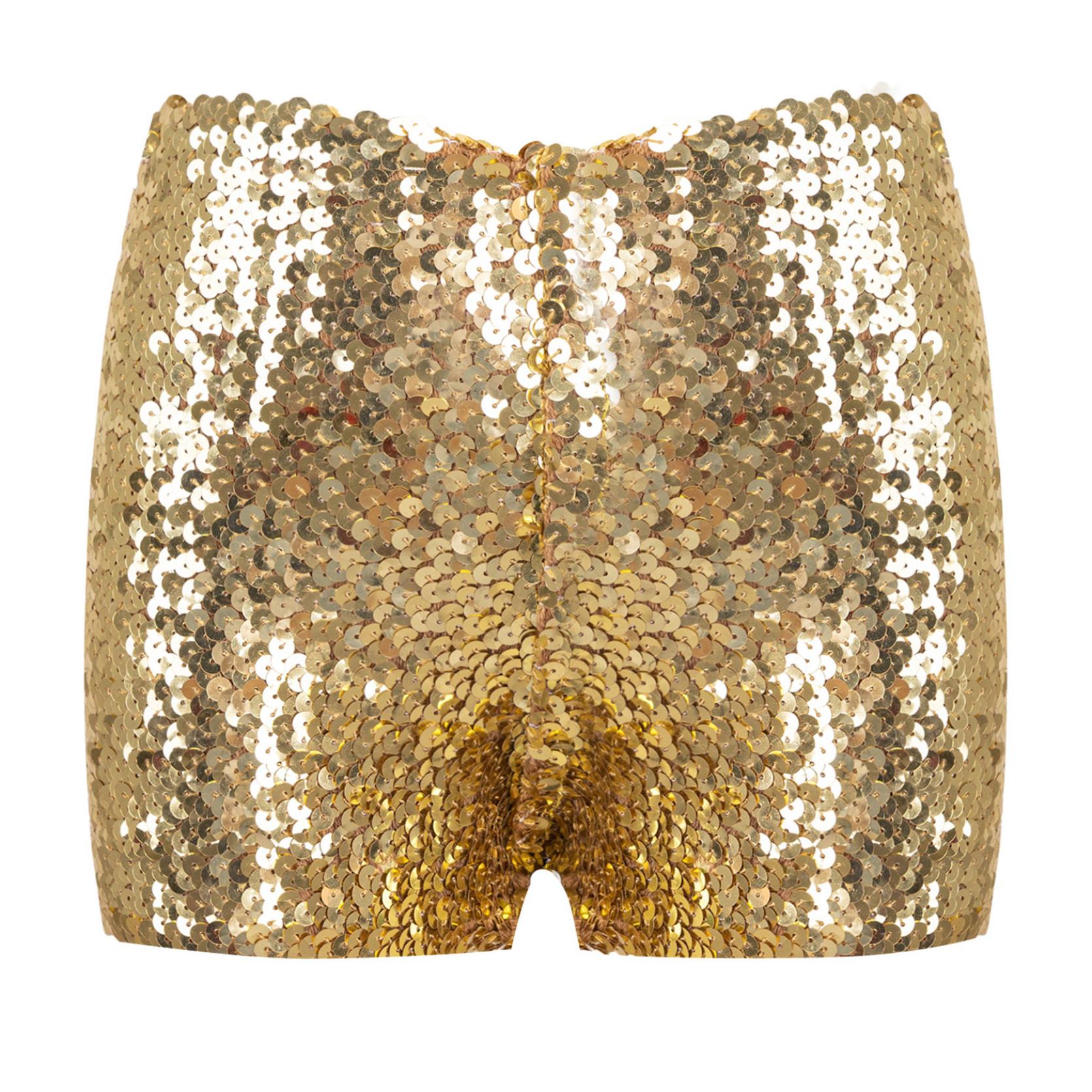 

Короткие спортивные шорты для танцев для девочек, блестящие плавки для гимнастики 4-6 Years жёлтый