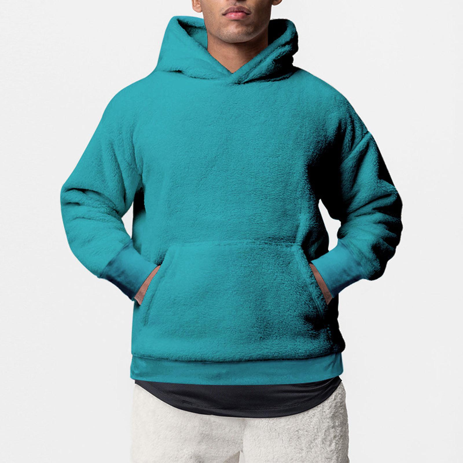 

Толстовка с капюшоном, мужская, с длинным рукавом, на подкладке, с капюшоном, верхняя одежда, повседневная, с капюшоном XL небесно-голубой