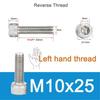 2pcs Stainless Steel Hex Bolt M8 M10 Reverse Thread Motorcycle