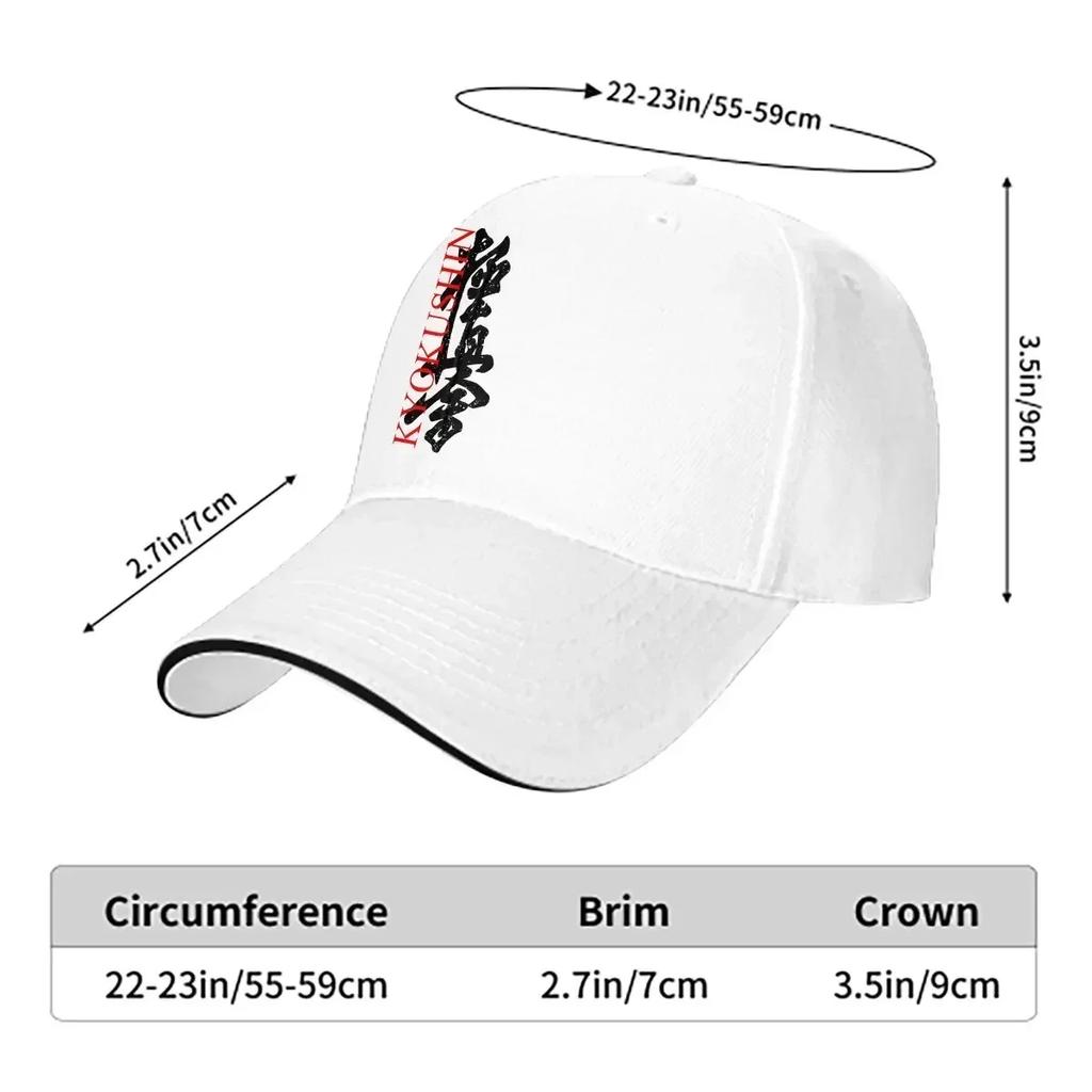 Washed Mens Baseball Cap Style Trucker Snapback Caps Dad Hat Kyokushin Karate Bushido Golf Hats