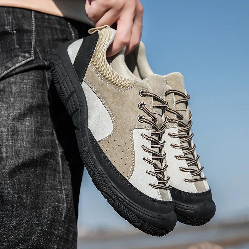 Men's Casual Shoes Spring 2025 New Fashion Man Sneakers Anti Slip Wear-resistant Footwear Men Outdoor Lace Up Breathable Outsole