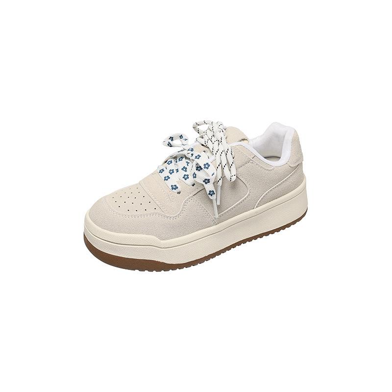 Dexun Shoes Women's Spring New Fashion Versatile Thick Baseplate Shoes Increase Height Casual Sports White Shoes Women's