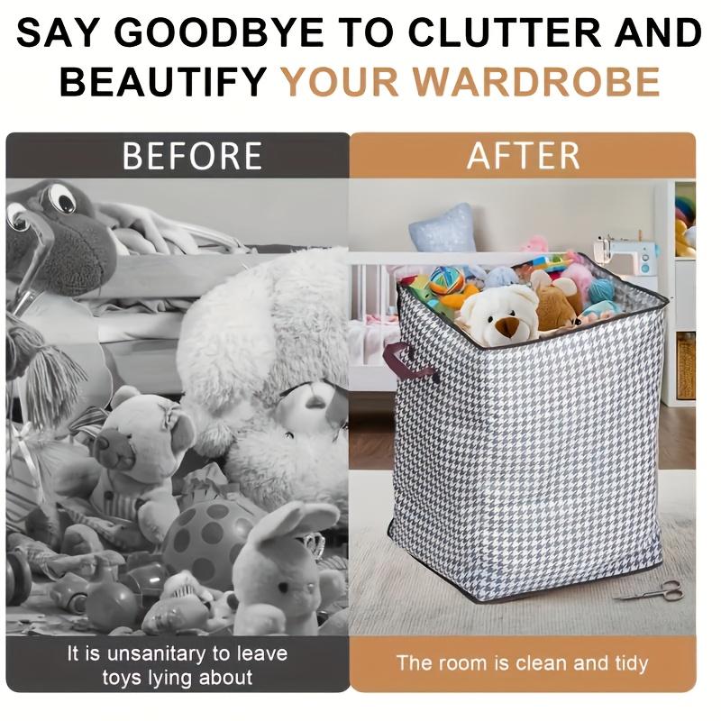1 pièce Boîte de rangement extra large de 47,55 gallons d'épaisseur pour usage domestique, Seau de rangement grande capacité pour vêtements et literie, Sac anti-poussière et anti-humidité