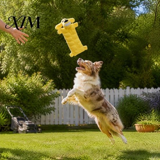 Anxiety Relief for Dogs Interactive Plush Dog Toy, Squeaky Chew Muscle Pet Chewing Toys Design, Stuffed Animal Toy Aggressive Chewers Durable