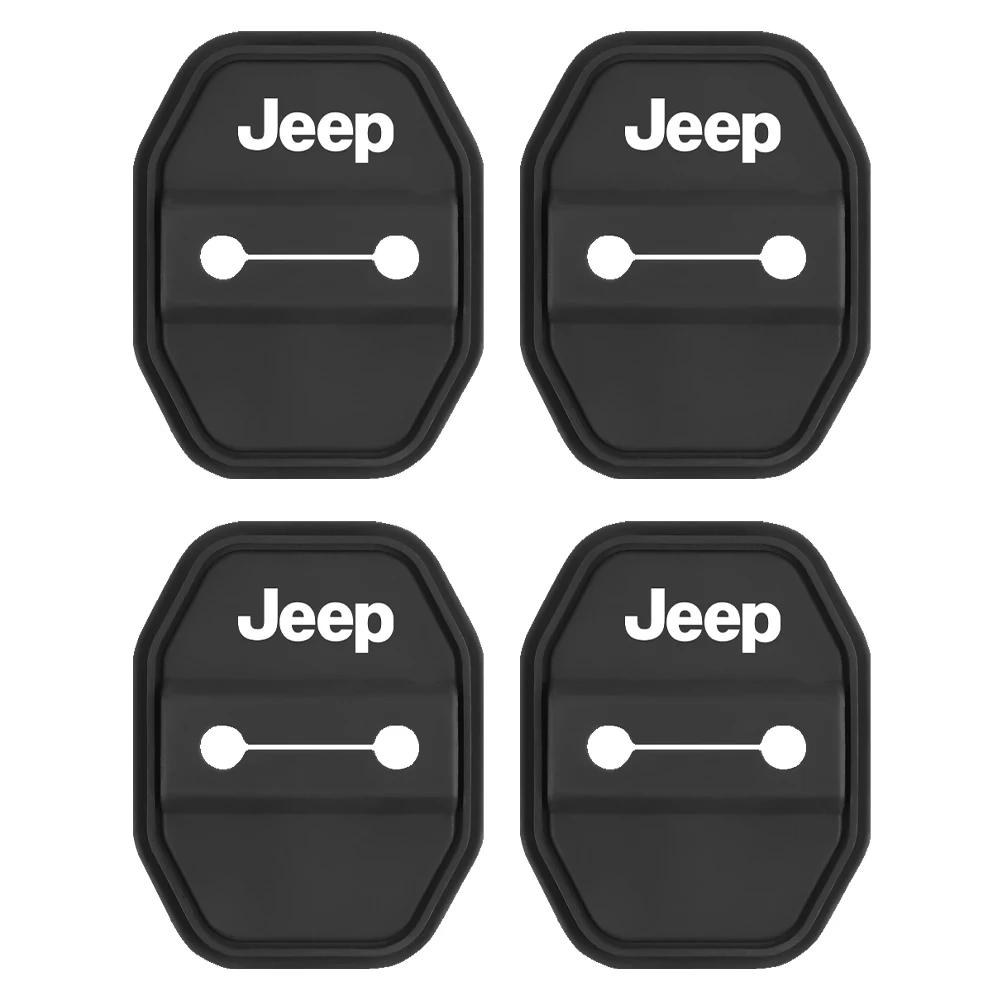 Für Jeep 2/4 Stück Silikon Auto Türschloss Schnalle Auto Türfangstück Stumme Dämpfungspolster Für Jeep Renegade Cherokee Commander Patrio