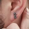 1 Pair New Style Gothic Dumbbell Stud Earrings For Men/Women Stainless Steel Punk Piercing Jewelry