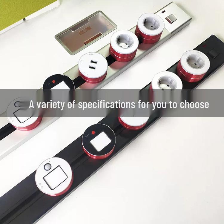 Switchable Surface-Mounted Track Socket with Concealed Slide-In Installation