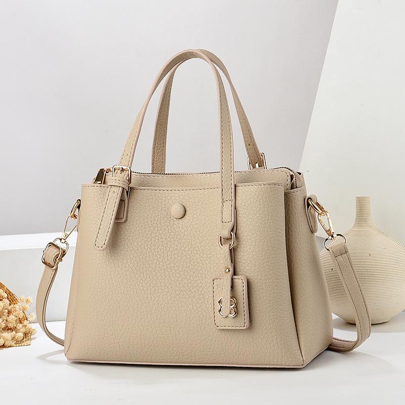Neue trendige, stilvolle, gute Textur, Litschi-Muster, elegante, praktische Schulterhandtasche für Damen zum Pendeln