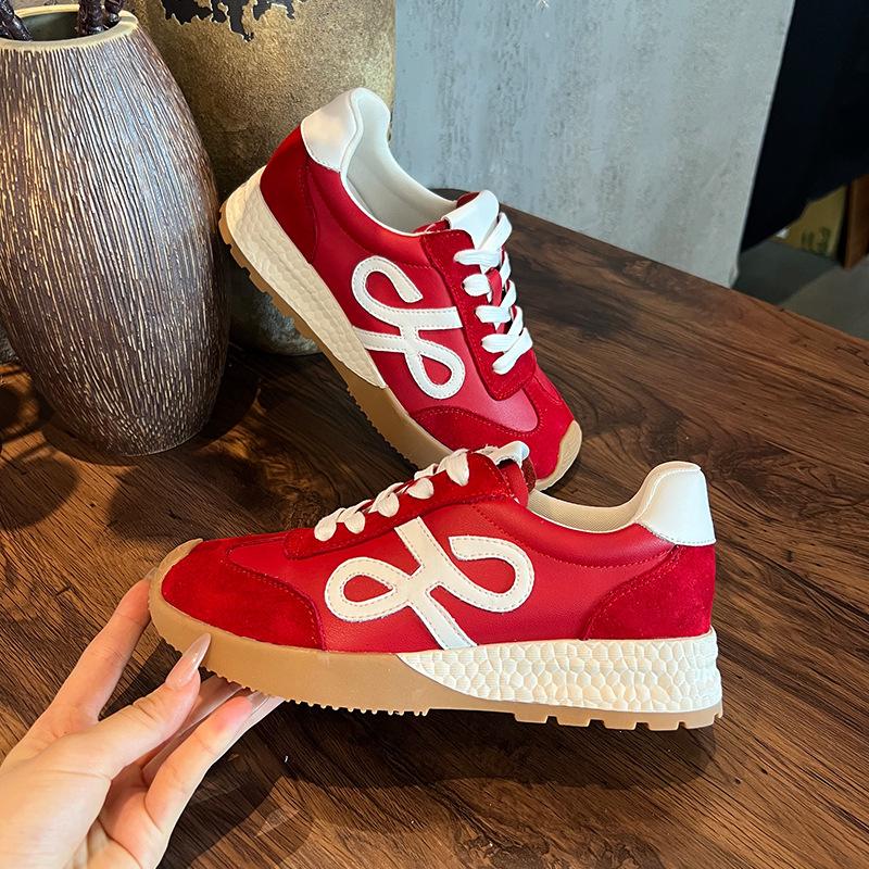 Leather German training shoes women's shoes autumn new thick-soled heightening shoes versatile sports shoes casual shoes trendy cool little white sh