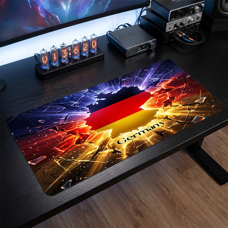 Germany Football Crest Mouse Pad, Extended Non Slip Rubber Desk Mat for Gaming Office Laptop Fan Gift