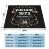 50. Geburtstag Vintage 1975 Perfekt gereift Geschenk Individuelle Heimdekoration Eine ultraweiche Mikrofleece-Decke
