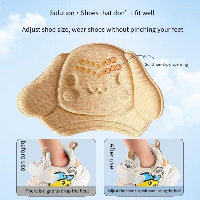 Child Heel Stickers Shoe Pads Sneaker Kids Insoles Non-slip Feet Heel Protectors Adjust Size Cushion Foot Care shoes Inserts