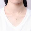 Estelle Silver Yellow Gold Plated Cubic Zirconia Drop Necklace (Web Exclusive) 0773-0831-0019-0000