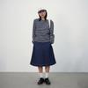 Women S Stripe Long Sleeve Navy 3547