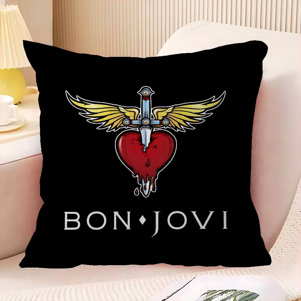 classic vintage BBON JJOVI BAND Personalized Pillow Cover Kids Bedroom Wild Party Decor Pillowcase kid Birthday shower Gift