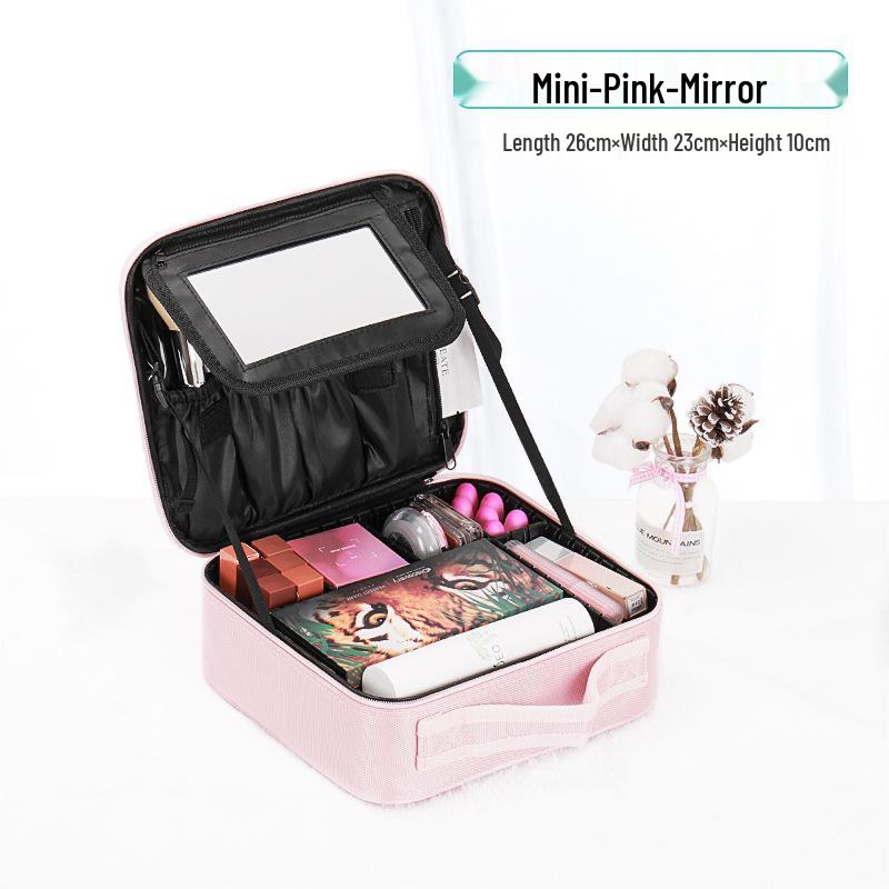 Doppellagige Make-up-Aufbewahrungstasche mit großem Fassungsvermögen