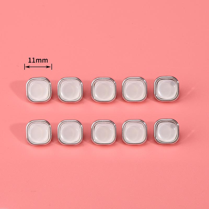Pearl Button Versatile Round Shirt Button Top Cardigan Shirt Delicate Button Women'S Clothing Decoration