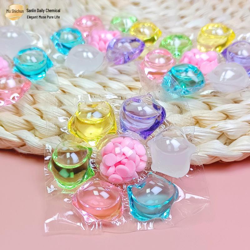 Cápsulas Concentradas para Lavar con Bolas de Lavado: Detergente para Eliminar Manchas, Suavizar, Fragancia Duradera y Cuidado de la Ropa.