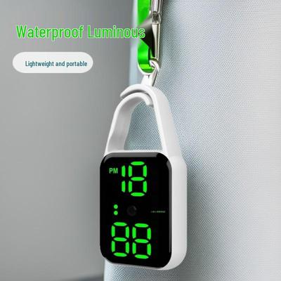 Waterproof LED Pendant Watch H6 - Luminous Teardrop Keychain for Students
