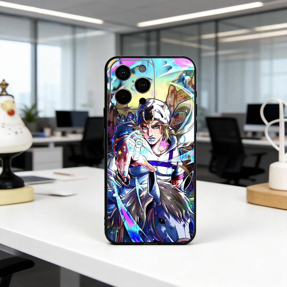 J-Joestar of the J-Jojo J-Johnny-JJES  Phone Case For iPhone 17,16,15,14,13,12,11 Plus,Pro Max,XS,Soft Silicone Black Cover