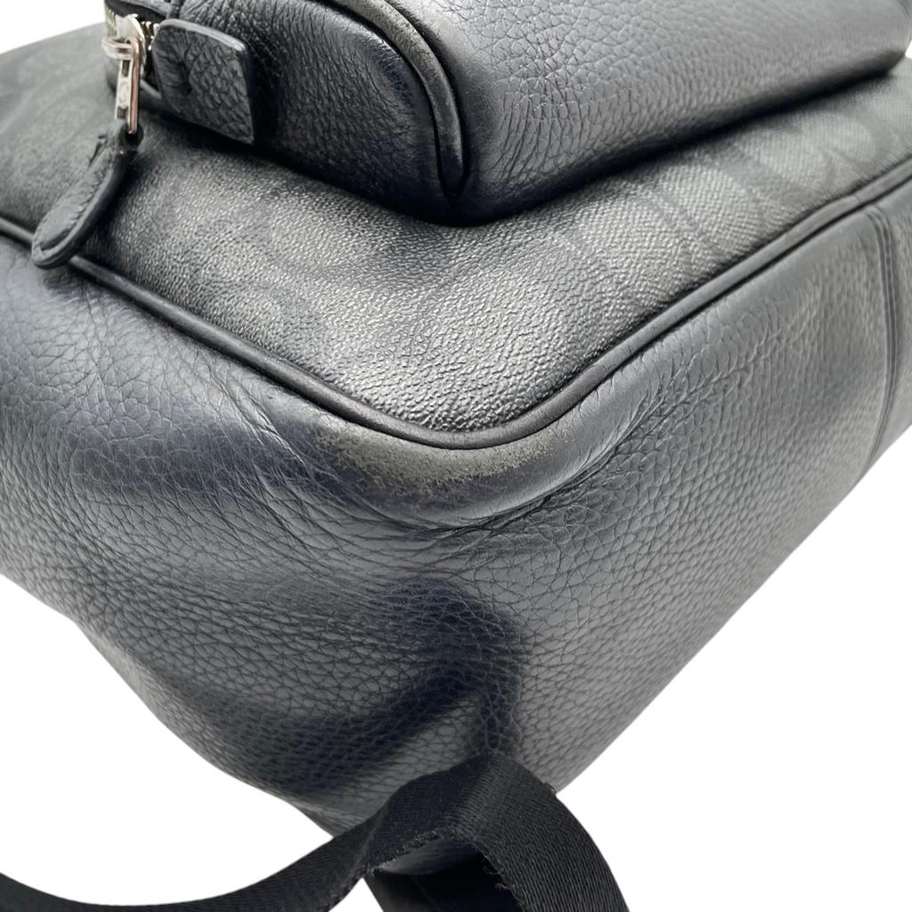 Used COACH Backpack Court Court BackpackBackpack Â· Daypack gray/black PVC coated canvas/leather Women