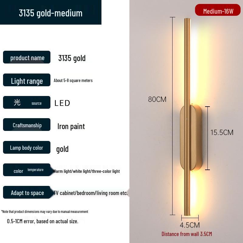 Modern Minimalist LED Anti-Glare Wall Light: Creative Indoor Lamp for Bedroom, Living Room, or Restaurant