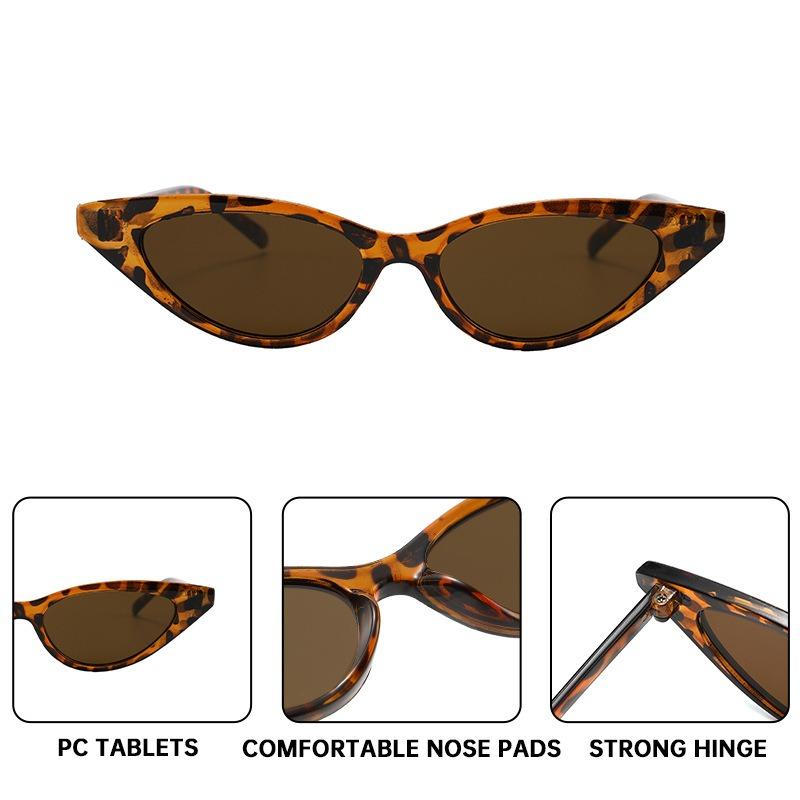 Retro Cat Eye Small Frame Sunglasses Fashion Women European And American Sun Glasses Girls Cool And Trendy Sun Shading Glasses