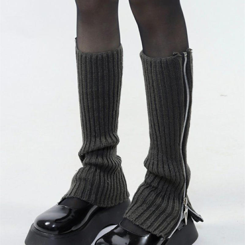Women's Striped Leg Warmers Lolita Long Socks Knitted Leggings Japanese Sweets Winter Socks Kawaii Arm Ankle Warmers Y2k 1pair