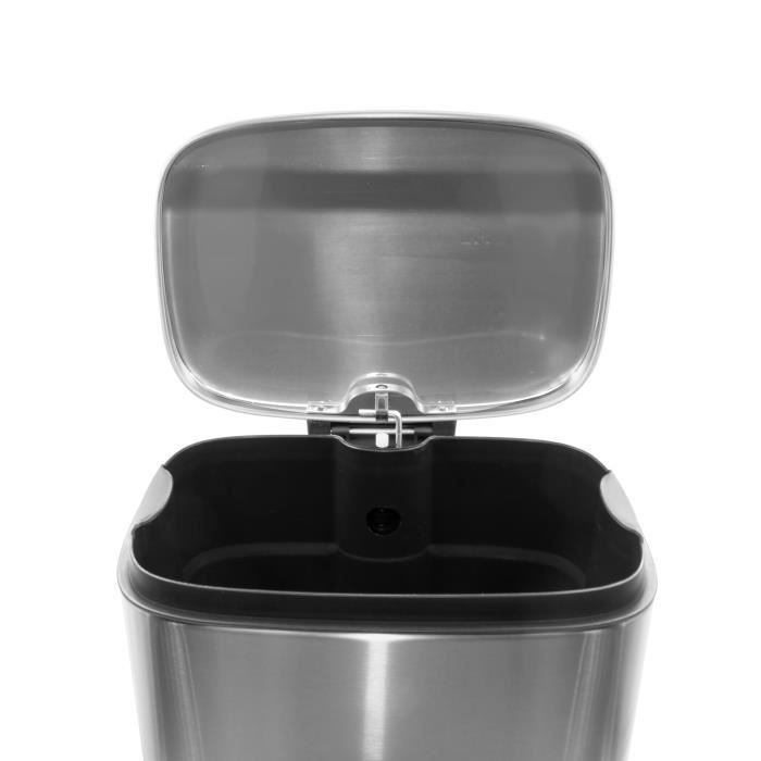 KITCHEN MOVE Poubelle de cuisine à pédale - Inox brossé - 50L - ADMIRAL