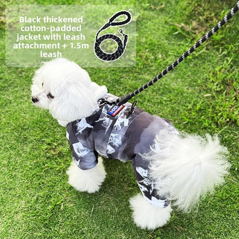 Thickened, Warm and Versatile Down Jacket for Pets and Dogs, Winter Down Black Cotton Coat