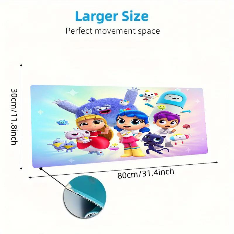 True and the Rainbow Kingdom Farbiges Mauspads Großes Gaming-Tischkissen Rutschfestes Laptop-Tablet Großes Mauspads XXL Matte Mini-PC Spielmatte Mit Verriegeltem Rand