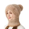 1Pc All-in-one Outdoor Hiking Winter Acrylic Fiber Warm Face and Neck Cover Plush Knitted Hat Cycling