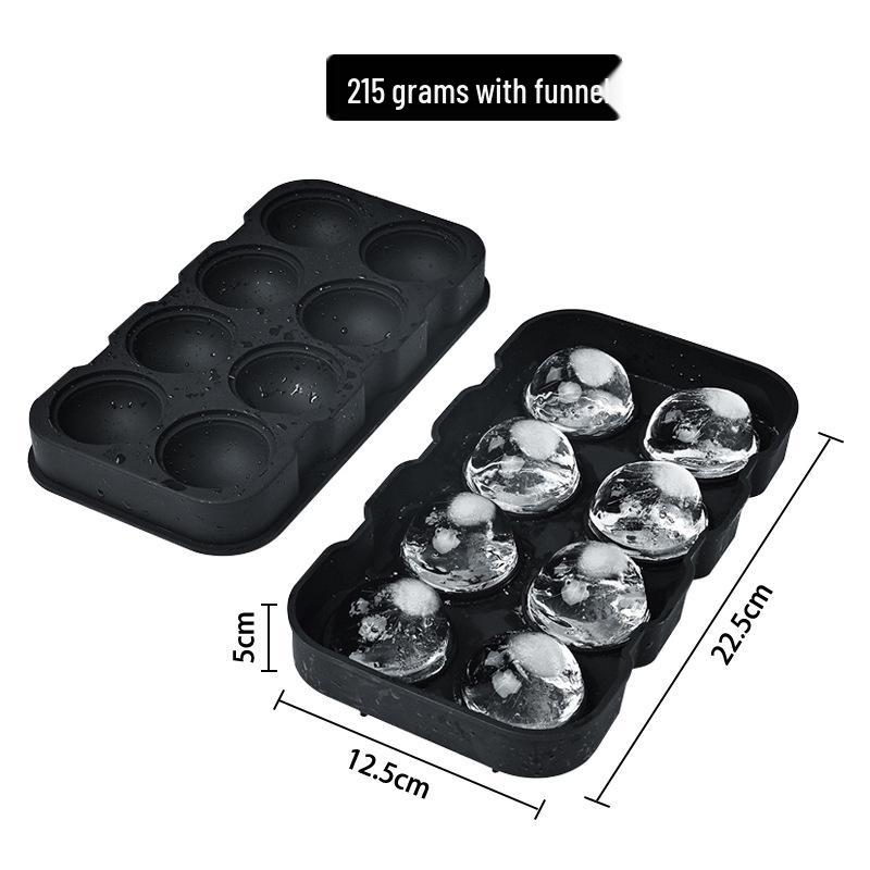 Silicone Ice Cube Tray with Lid for Large Cubes & Balls, Ideal for Home Bars