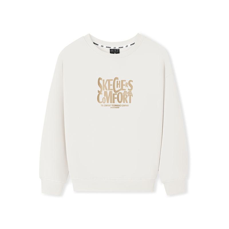 Skechers Warm And Cold Resistant Sports Casual Commuter Pullover Crewneck Sweatshirt Unisex Sweatshirt L325U084-0074 S