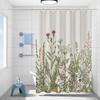 Floral Polyester Shower Curtain Set