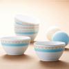 Noritake Bowl Set, 11cm, 345cc, Humming Blue, Microwave Safe, 5-Piece Set, Fine Porcelain, F94502/1645