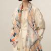 Saint Luxure Long Scarf Silk Chiffon Puzzle SL21SLNPZ