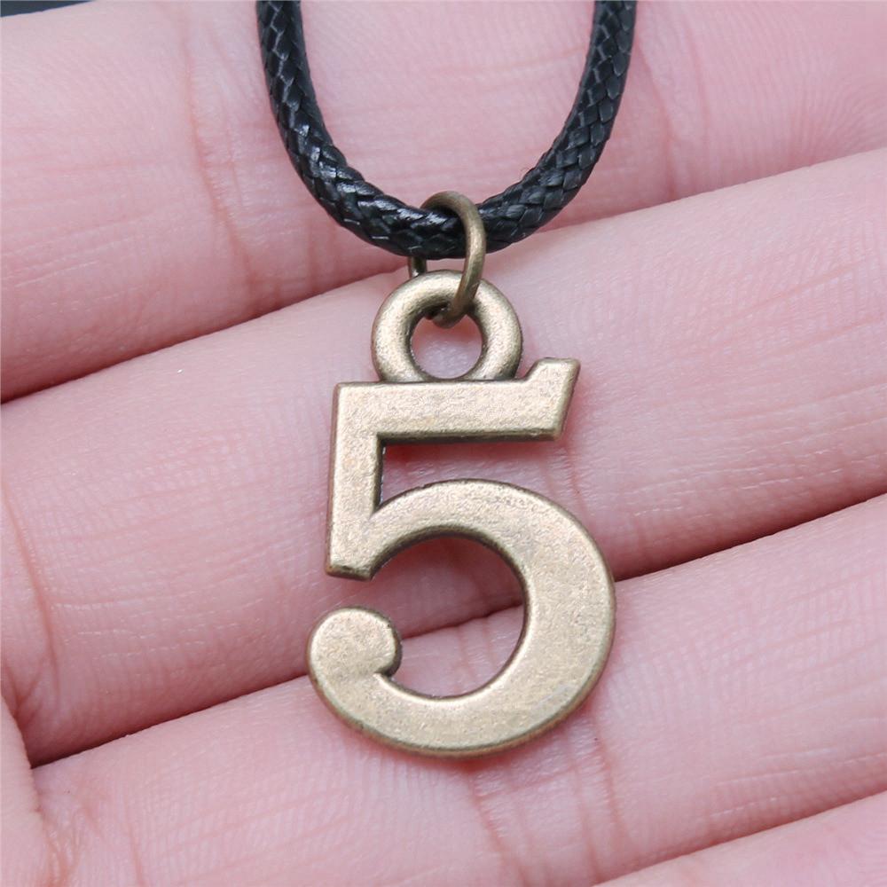 Number Tags Necklace Leather Chain 45cm Women Jewelry Evening Bohemian For You