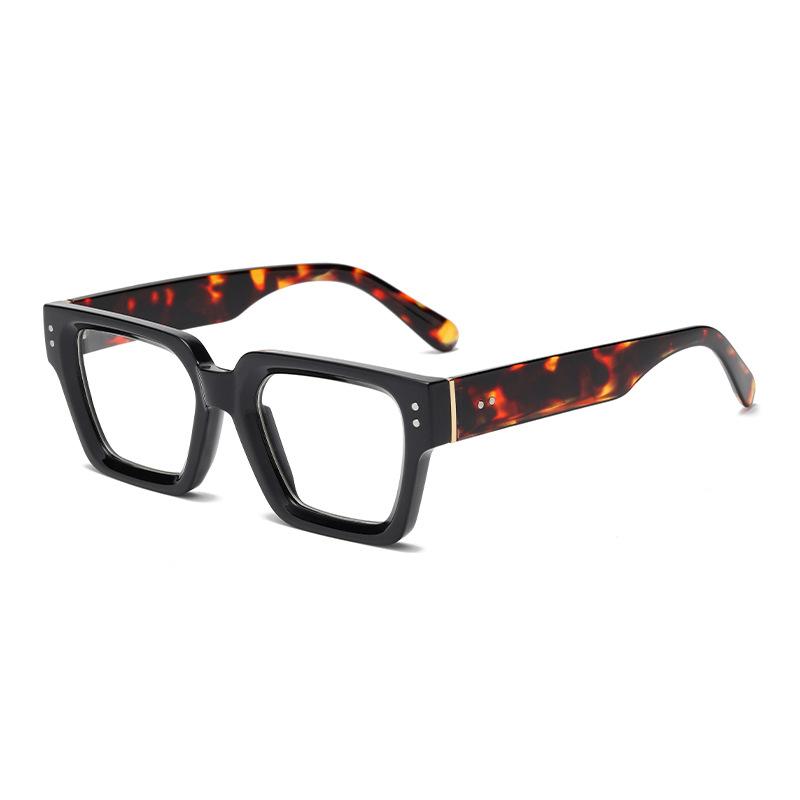 European and American style retro thick frame square sunglasses rice nail decoration Internet celebrity street photography accessories men and women s