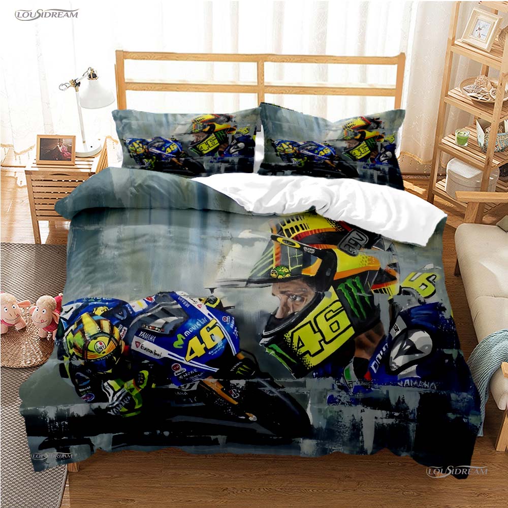 Moto Car Enthusiast All Season Duvet Cover Comforter Bedding set Luxury Soft Quilt Cover and Pillowcase Single/Double/Queen/King